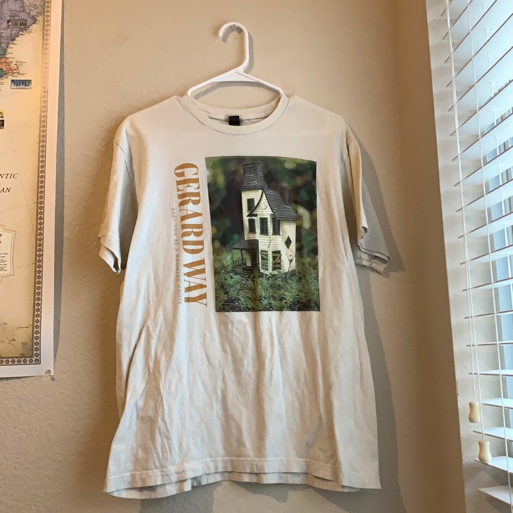 Cream Gerard Way Graphic T-Shirt